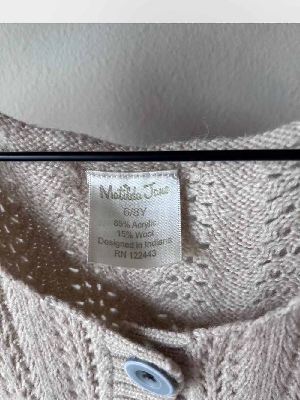 Matilda Jane 6/8 Y knit top cream summer girls top boutique crochet - Picture 2 of 3